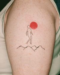 tattoo of the album art from historian by Lucy dacus tattooed by @Lemon.droop