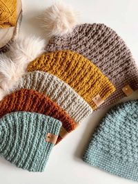 Girls and Boys Crochet Hat Pattern with Textured Stitches