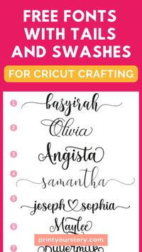 Looking to add some flair to your next Cricut project? Check out our curated list of free fonts with swashes, tails and glyphs. Perfect for invitations, signs, and all types of crafting. Add a touch of elegance to your designs with these fonts that include extra characters.