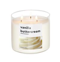 Rich vanilla frosting, warm sugar & creamy vanilla bean softly blended with freshly churned butter. *Main Notes - Vanilla Frosting - Warm Sugar - Butter - Vanilla Bean Our candles are crafted with essential oils and an all natural soy-coconut wax that provides a clean, even burn with an intense fragrance throw.  3-Wick Candle- perfect to fill bedrooms or large rooms. *Never leave a burning candle unattended. *Never burn a candle on or near anything that might catch fire. *Keep candles out of the reach of children and pets.