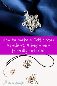 Create a Stunning Chainmail Celtic Star Pendant with Our Step-by-Step Tutorial! Perfect for beginner jewellery making, this tutorial guides you through a beautiful chainmail pattern to craft a unique and intricate star pendant. Ideal as a DIY gift for her or as a one-of-a-kind accessory for yourself, this project will inspire your creativity and give you a taste of the art of chainmail.