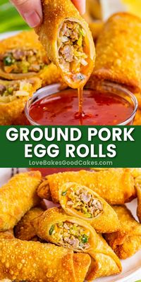 Deliciously crispy Ground Pork Egg Rolls - a must-try, easy-to-follow recipe. A delightful recipe that is impossible to resist!