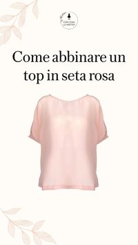  

Un top in seta è ideale d'estate perché la seta è un tessuto che ci permette di restare fresche, dal momento che si fonde quasi con la pelle. Potete abbinarlo con:
 • Denim e sneakers
 • Gonna in fantasia e ciabattine
 • Pantaloni neri e sandali
 • Pantaloni bianchi e capresi

La blusa nella foto è di Lizè Natural Clothing

