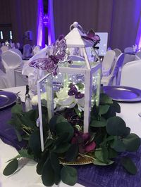 Decoraciones de fiesta en tonos lilas o violetas - Todo Bonito