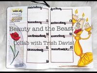 Bullet Journal 2017 | March Plan With Me | Beauty and the Beast - YouTube