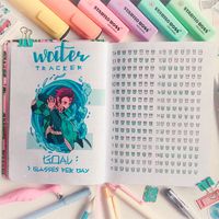 Water tracker / bullet journal / Kamado Tanjirou