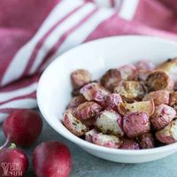 For an keto alternative to baked potatoes, try roasting radishes in the oven. They are a perfect side dish for paleo or low carb diets.