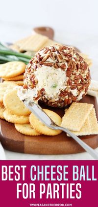 This Simple And Delicious Cheese Ball Recipe Is A Favorite Appetizer During The Holiday Season. It Is Easy To Make And Great Served With Crackers Or Cut Up Vegetables.This is the perfect food to get the party started! Make it for Christmas, New Years, or any party! Your friends and family are going to love it. #appetizer #holiday #christmas