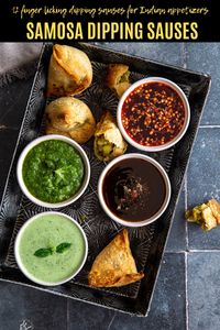 Prepare our 12 Best Samosa Dipping Sauce for your samosas or other Indian snacks. These finger licking vegetarian and vegan sauces are easy to make and taste super amazing.