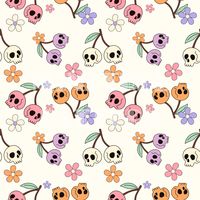 Girly Floral Skull Cherry with Daisy Seamless Pattern for Halloween Fabric Printing Sublimation, Digital Pattern, Surface Design Our seamless patterns are perfect for a wide range of uses, from clothing and accessories to home decor. Our designs offer versatility, allowing you to add a touch of individuality and creativity to any item. What sets our seamless patterns apart is their unique design elements. Each pattern is created with meticulous attention to detail, ensuring that you receive a one-of-a-kind design that will make a bold statement and set you apart from the crowd. We take great pride in offering our customers exceptional quality. Our seamless patterns are made to last and are sure to impress. By choosing our designs, you can be confident that you're receiving a product that n