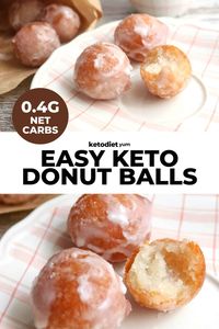 Easy Keto Glazed Donut Balls