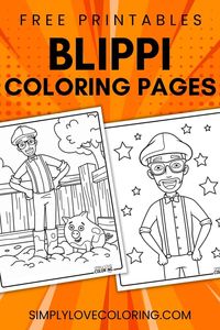 Free Blippi coloring pages are the perfect activity for homeschooling, classrooms, teachers, kids' activities, and educational activities.