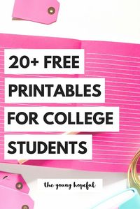 We've gathered some of the best printables for college students right here! We're giving you the 20 best free college printables!: