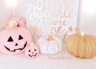 Pink Halloween Pumpkin Decor