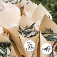 #weddingconfetti #eucalyptusleaves #confettitoss #ecowedding