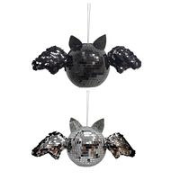 "Shop for this Assorted 9\" Disco Ball Bat by Ashland®, 1pc. at Michaels. Welcome guests to your Halloween home with this fun Hippie Hallow hanging bat. This sparkly disco ball bat is perfect to hang on the wall or dangle from the mantel or banister. This item is assorted. Style/color will vary and is selected at random. Welcome guests to your Halloween home with this fun Hippie Hallow hanging bat. This sparkly disco ball bat is perfect to hang on the wall or dangle from the mantel or banister.