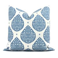 Wedgewood Blue Lotus Flower Decorative Pillow Cover, Throw Pillow, Accent Pillow, Pillow Sham, Cushion Cover - Etsy