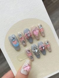 Baby Blue  Collar     Embellished   Nail,Hand & Foot Care