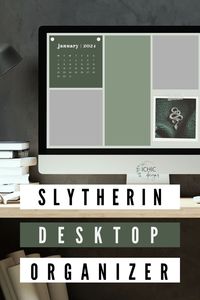 Want a magical new desktop aesthetic? In this Slytherin Harry Potter themed kit 𝘆𝗼𝘂 𝗴𝗲𝘁 𝟭𝟵 𝘄𝗮𝗹𝗹𝗽𝗮𝗽𝗲𝗿𝘀 𝗮𝗻𝗱 𝟲𝟭 𝗳𝗼𝗹𝗱𝗲𝗿 𝗶𝗰𝗼𝗻𝘀!! 𝗖𝗮𝗻 𝗯𝗲 𝘂𝘀𝗲𝗱 𝗳𝗼𝗿 𝘄𝗶𝗻𝗱𝗼𝘄𝘀 𝗮𝗻𝗱 𝗺𝗮𝗰𝗢𝗦. Click HERE to buy! | desktop wallpaper organizer | desktop wallpaper organizer aesthetic | desktop wallpaper organizer for windows | harry potter desktop organizer | slytherin desktop organizer | macbook desktop organizer | desktop organizer wallpaper aesthetic green