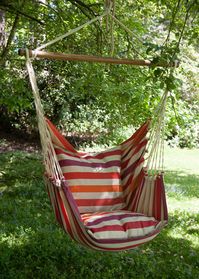 This swing hammock chair looks so inviting! Just add a cold drink and a good read!