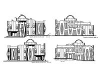 Castle Architecture presented in this AutoCAD file. Castle Architecture Layout and Elevation Design dwg file. Castle Architecture Layout and Elevation Design front, back, and side elevations. Download the Autocad drawing file.