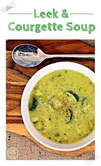 This simple Leek and Courgette Soup is super delicious, chunky and healthy! Perfect for lunch or as a starter. #leekandcourgettesoup #leeksoup #courgettesoup #souprecipes #vegansouprecipes #courgettesouprecipe #courgettesouprecipevegan #leeksouphealthy #zucchinirecipes #zucchinisoup #courgettesouprecipes