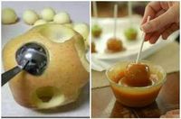 Mini caramel apples!