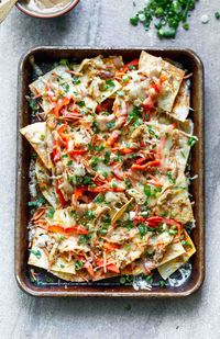 Peanut Thai Chicken Nachos - Cooking for Keeps