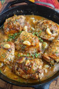 Rustic Roasted Garlic Chicken with Asiago Gravy