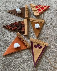 Assorted Felt Pie Banner-holiday/thanksgiving/fall Decor - Etsy