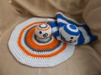 PATTERN ONLY Easy BB8 & R2-D2 Lovey Crochet Pattern