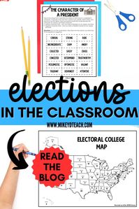 Get your students excited about the 2024 presidential election with this bundle of fun and engaging resources about presidential elections and voting in the United States! This resource is a presidential election resource where your students can meet the candidates for president and vice president of the United States, learn about how the Electoral College works, and learn about candidates and issues in a presidential race. It’s perfect to prepare your students for the 2024 Election.