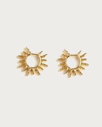 Sun Hoop Earrings | En Route Jewelry