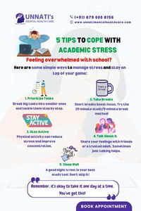 Feeling overwhelmed with school? Here are some simple ways to manage stress and stay on top of your game:  1️⃣ Prioritize Tasks: Break big tasks into smaller ones and tackle them step by step. 2️⃣ Take Breaks: Short breaks boost focus. Try the 25-minute study/5-minute break method! 3️⃣ Stay Active: Physical activity can reduce stress and improve concentration. 4️⃣ Talk About It: Share your feelings with friends or a trusted adult. Sometimes just talking helps. 5️⃣ Sleep Well: A good night’s rest is your best study tool. Don’t skip it!  Remember, it’s okay to take it one day at a time. You’ve got this!