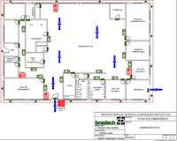 Administration Office Architecture Floor Plan with Fire Exit and Security Layout in AutoCAD DWG - Cadbull