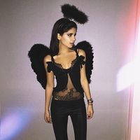 Pin for Later: Your Favorite Bloggers' Halloween Costumes Are Their Best #OOTDs Dark Angel Go to the dark side.