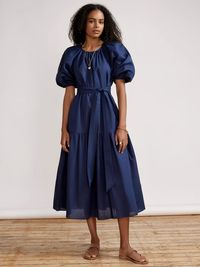 Titania Navy Smock Dress | KITRI Studio