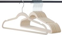 Amazon.com: Home-it 319 Premium Velvet Heavy duty-50 Pack Non Slip Ivory Suit Clothes Hanger Hook Swivel 360-Ultra Thin: Home & Kitchen