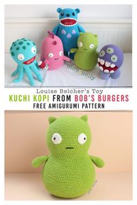 Free Kuchi Kopi from Bob's Burgers Amigurumi Crochet Pattern - Ollie + Holly | Amigurumi Crochet Patterns