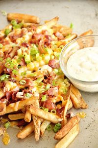 Copy Cat Aussie Cheese Fries - These loaded french fries make an excellent side dish, appetizer, or snack idea!