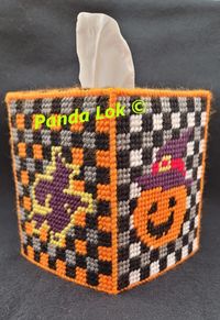 Pumpkin & Witch Checkered Pattern Plastic Canvas Tissue Box Cover PDF Pattern Only - Instant Download *This is NOT a finished product* Demonstration Video for Pumpkin & Witch Checkered Pattern Plastic Canvas Tissue Box Cover: YouTube - Bailey Panda Channel https://www.youtube.com/watch?v=ARruM6Di_cA Tissue Box Cover fits Boutique Style Tissue Box Instant Digital Download: 2 PDF Included You will need a PDF reader to view and print this PDF pattern. PDF includes: List of materials needed List of