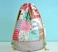 Patchwork Drawstring Bag Tutorial ~ DIY Tutorial Ideas!