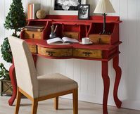 Upcycled Red Writing Desk - Project | Plaid Online