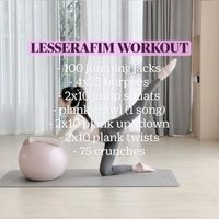 lesserafim workout glow up exercise wonyoungism healthy yoga gym girl beauty aesthetic kpop