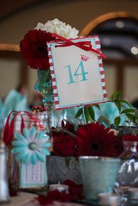 Tiffany blue and Red Wedding