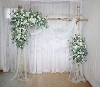 White Dusty Blue Wedding Archway Flower Dusty Blue Wedding - Etsy