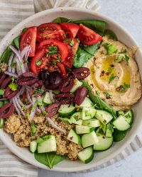 Hummus Nourish Bowl (vegan & gluten-free) – Plant Based RD