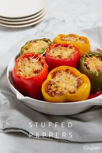 Classic Stuffed Peppers via @PureWow