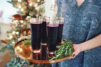 Holiday Gin Fizz Cocktail