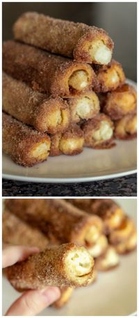 Cinnamon Cream Cheese Roll-ups - a simple and quick breakfast treat the whole family will love { lilluna.com }